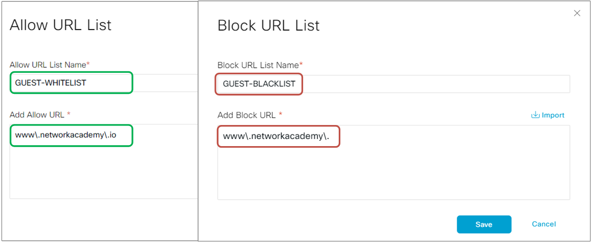 URL Filtering Lists