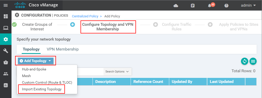 Configuring a Centralized Control Polocy - step 10