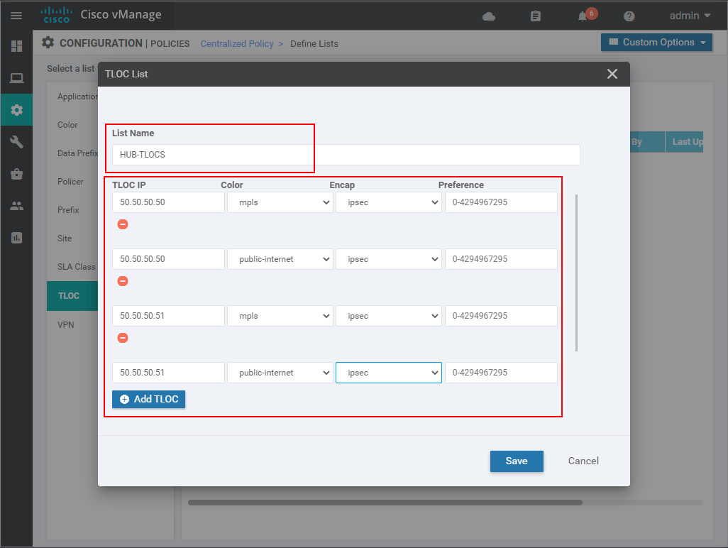 Enabling spoke-to-spoke communication - Step 2