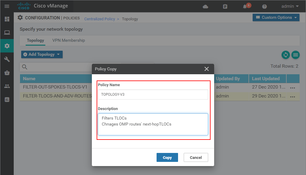 Enabling spoke-to-spoke communication - Step 1